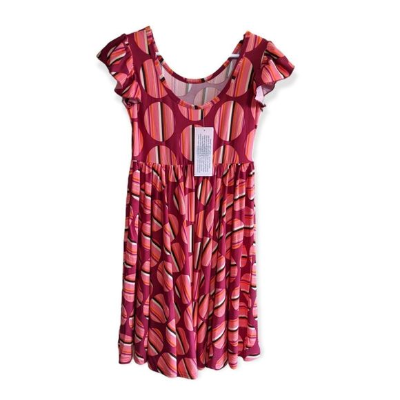 Dot Dot Smile NWT's Twirling Empire Dress Pink Circle Print Girls Size 7. - Picture 3 of 14